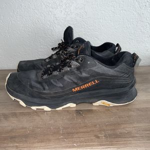 Merrell Moab Speed Black Hiking Lace Up Sneakers Shoes Black Mens Sz 12 M